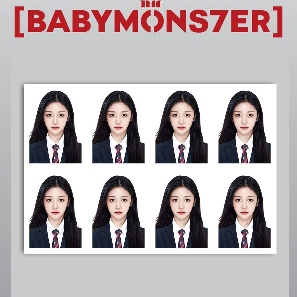 KPOP Babymoster One Inch ID photo BABYMONS7ER Album Passport Photo RAMI CHIQUITA AHYEON RORA ASA RUKA Photocard Fans Collection