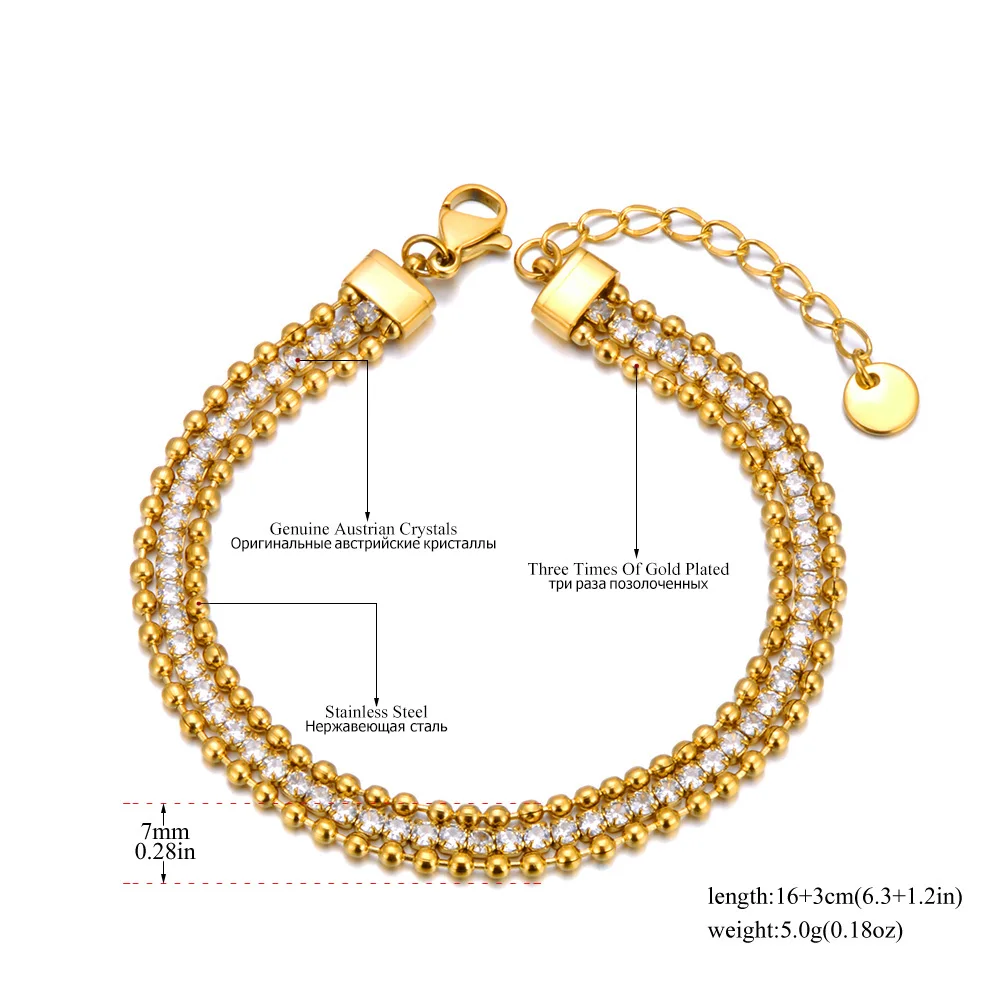 JeeMango Trendy Round Disc Tree Charm Armbänder Schmuck für Frauen Titan Edelstahl Netzwerkkettenarmband JB20028 – Detail 7