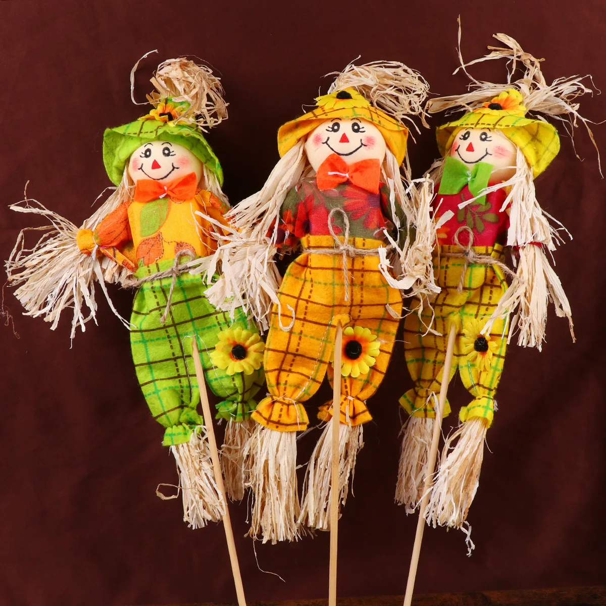 

3 Pcs Halloween Home Decor Scarecrow Decorations Outdoor Ornaments Classroom Layout Supplies Office Indoor