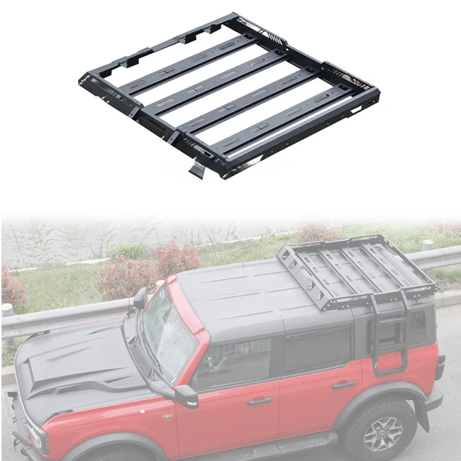 

LUMA Black Powder Coating Roof Rack Kit for Ford Bronco 2021 2022 2023 2024 2/4 Door Accessories