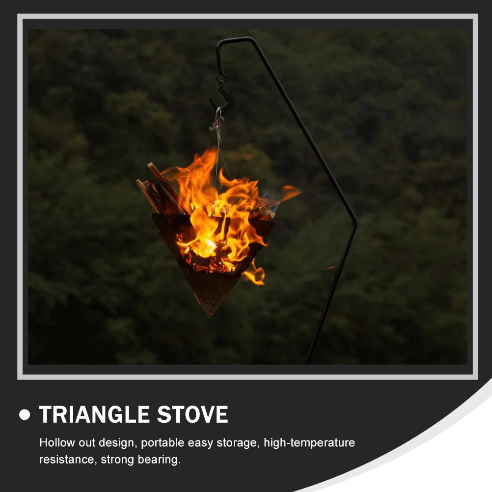 

Campfire Bonfire Stove Camping Stoves Outdoor Wood Burning Silver Stainless Steel