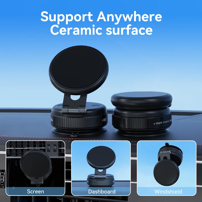 

Автомобильный магнитный держатель для телефона, вакуумная присоска, салон автомобиля, экран, навигация, домашний рабочий стол, двунаправленный держатель на присоске