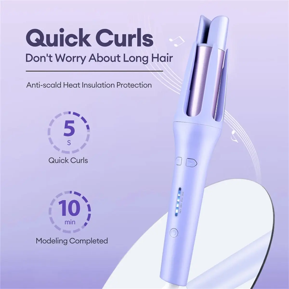 [N84R] 32mm Automatic Curling Iron Automatic Rotating Ceramic Curler Professional Curling Iron Curling Iron Curler US Plug