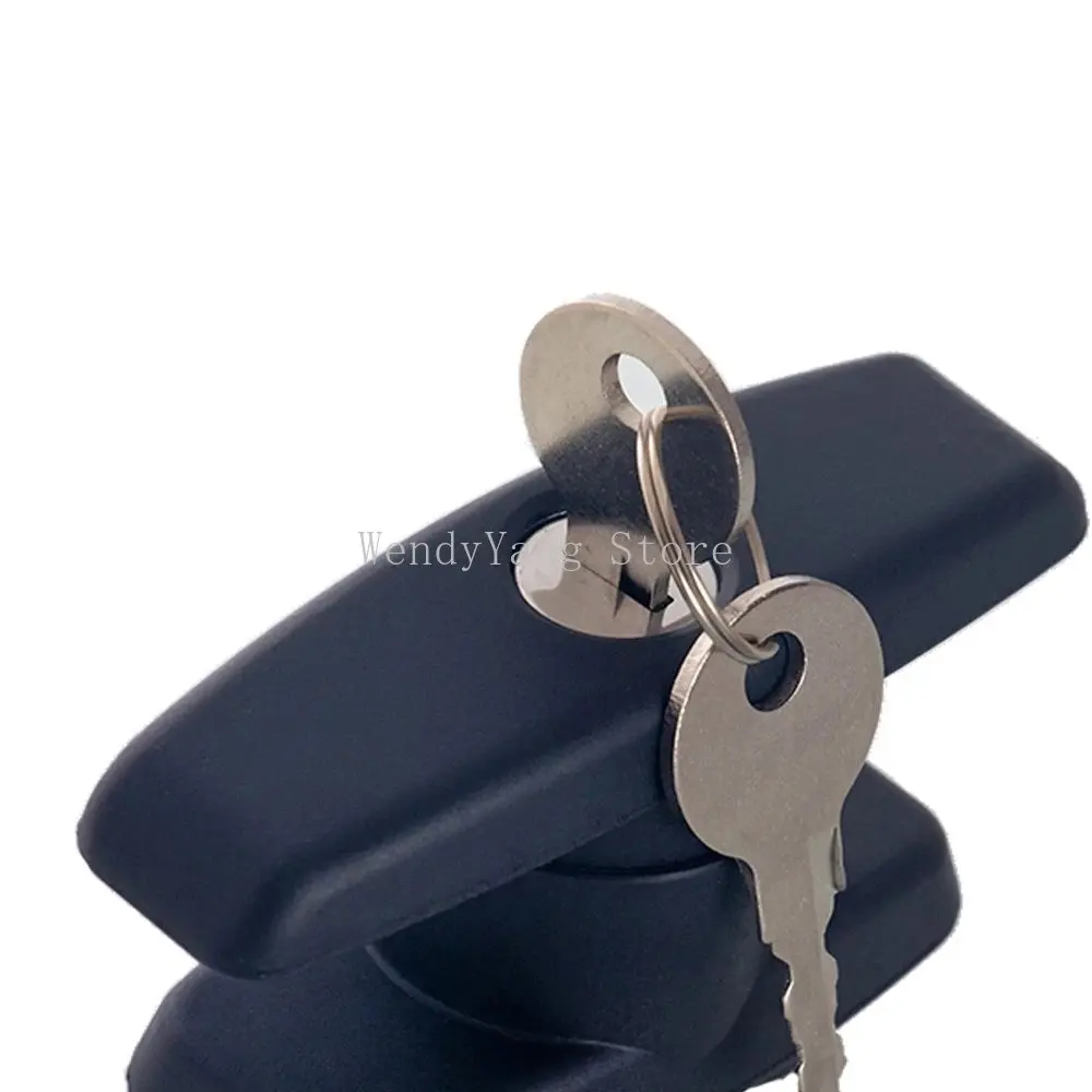 

T Handle Latch/Lock Keyed Alike Black Coated Fit for Cabinets Garage Letter-box Drawer File cabinet Wardrobe