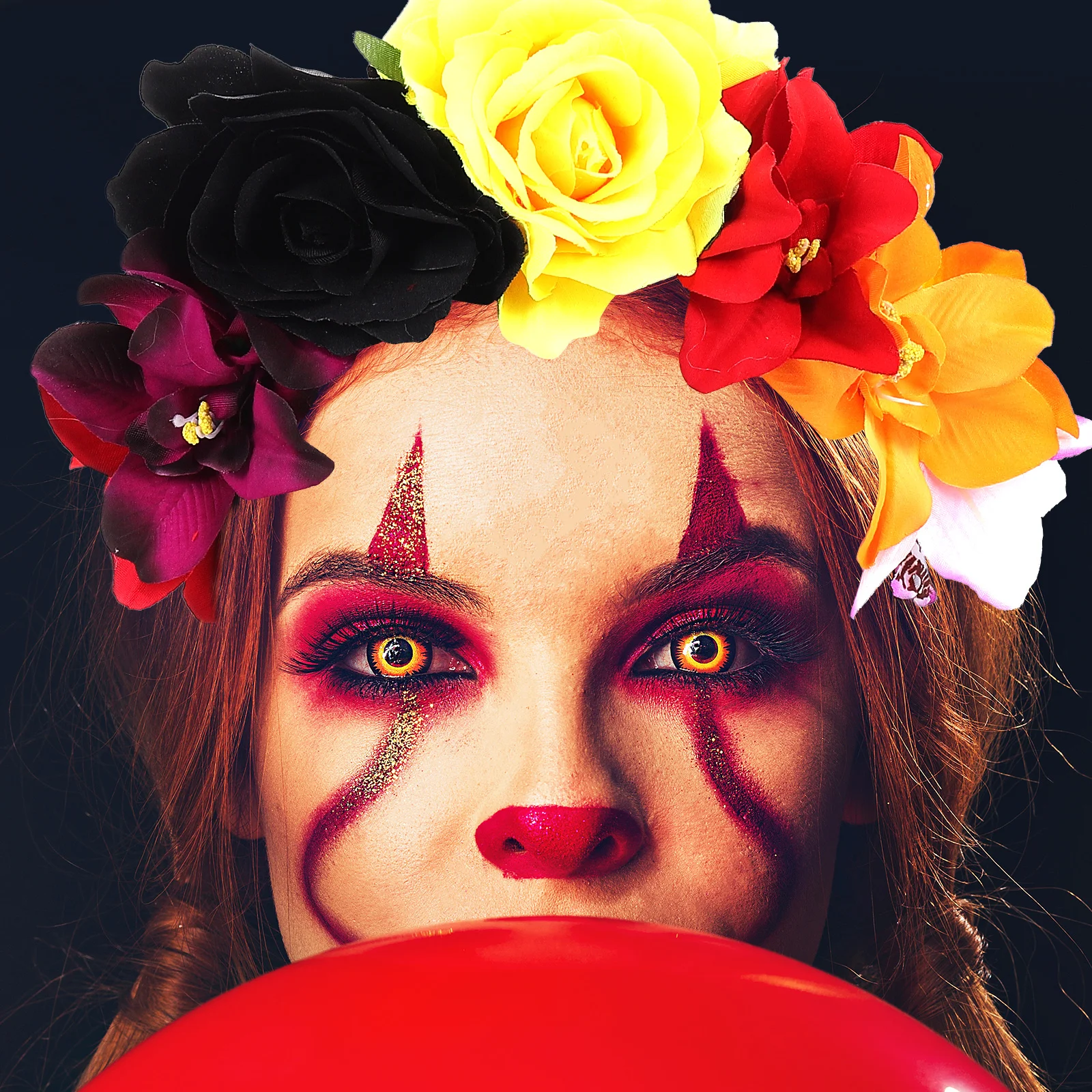 

Rose Headb Flower Design Halloween Hoop Dead Flowers Fabric Stage Headdress Party Costume Accessory Lightweight Durable