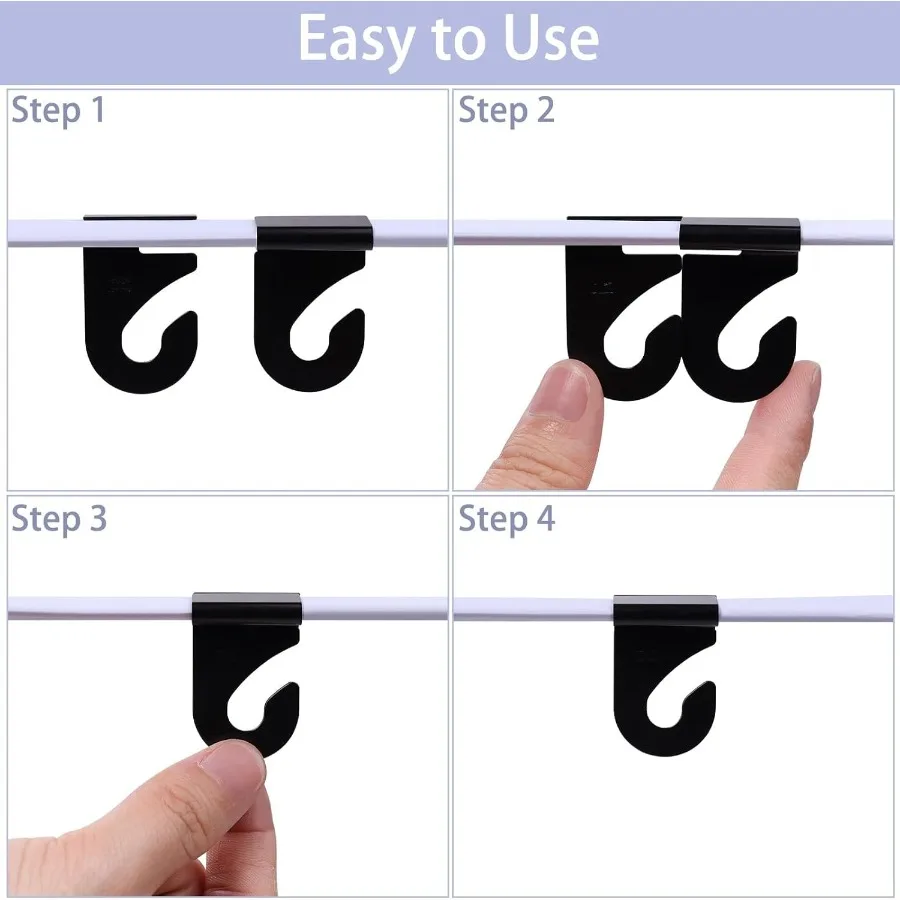 40 خطافًا سقفًا للفصول الدراسية والمكاتب خطافات سقف سوداء شديدة التحمل لتعليق النباتات واللنج خطافات معدنية TBar f #5