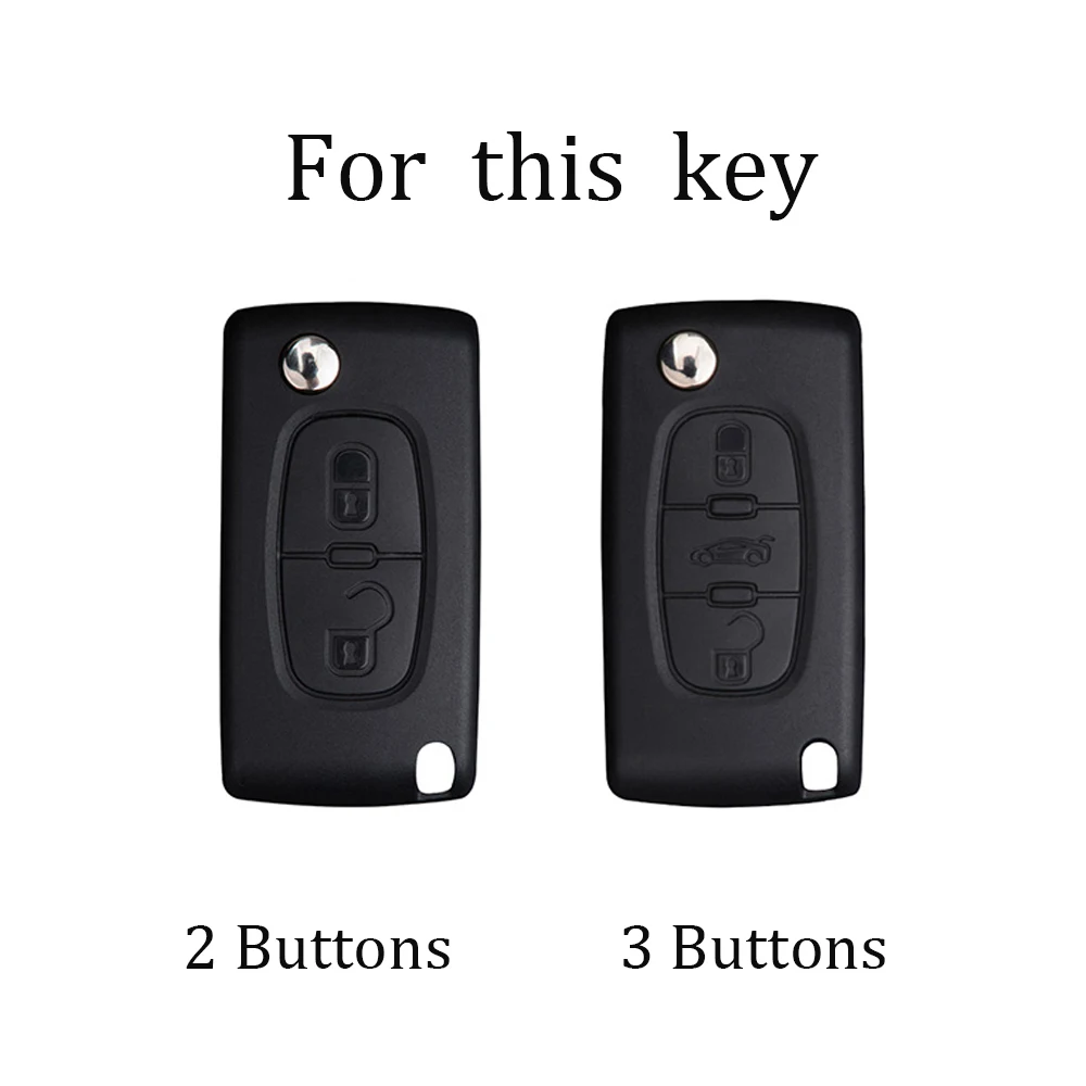 2 3 أزرار بولي TPU سيارة مفتاح بعيد غطاء لبيجو 107 207 307 308 407 607 206 4007 3008 5008 لسيتروين C2 C3 C4 C5 C6 C8