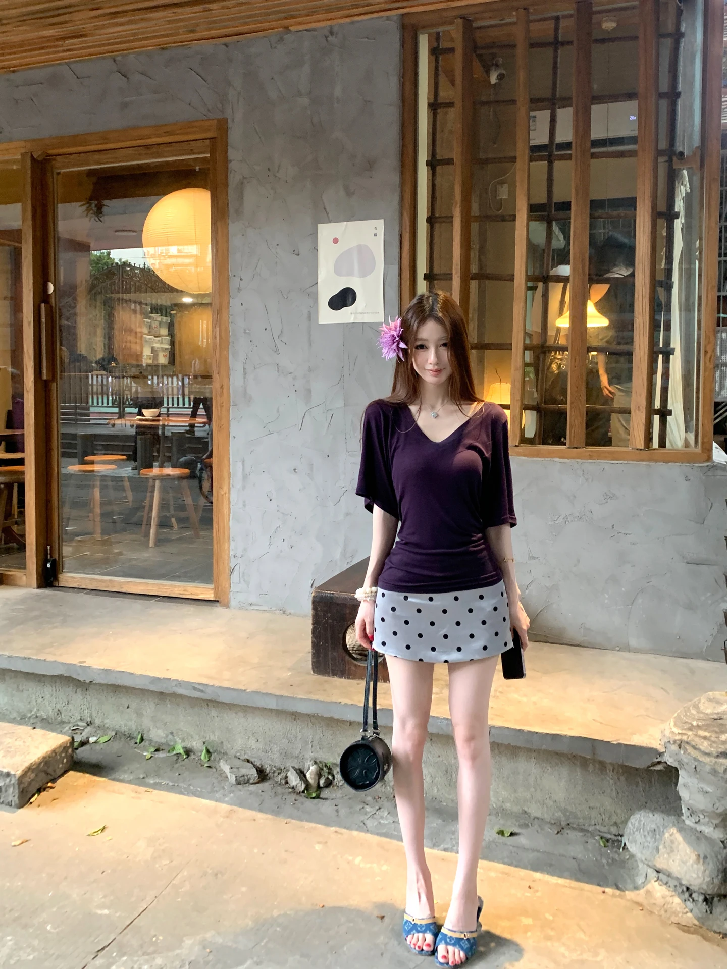 

Романтичная юбка с принтом в горошек, не просвечивающая, А-силуэта, простая, для повседневной носки, с высокой талией, короткая, для женщин