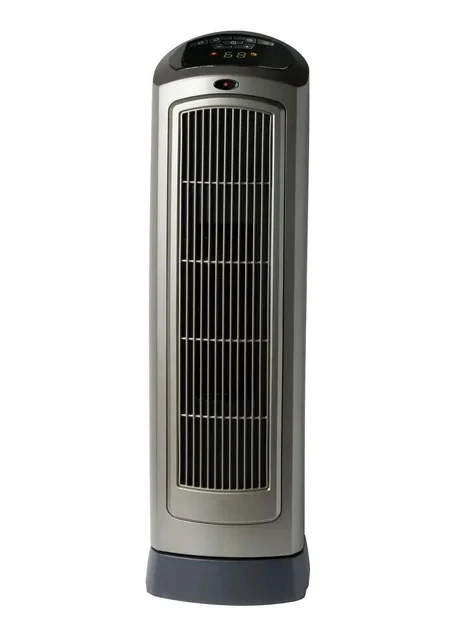 Lasko 1500W Oscillating Ceramic Electric Tower Space Heater with Remote, 5538,Gray