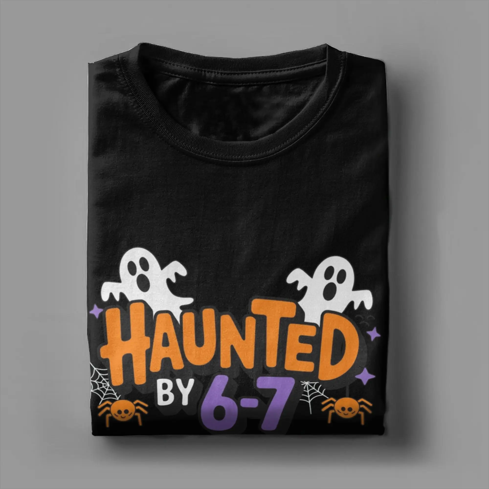 الرجال مسكونون بواسطة 6-7 مضحك ريترو هالوين ميمي تي شيرت ملابس قطنية رهيبة قصيرة الأكمام الياقة المستديرة تي شيرت تي شيرت مطبوع