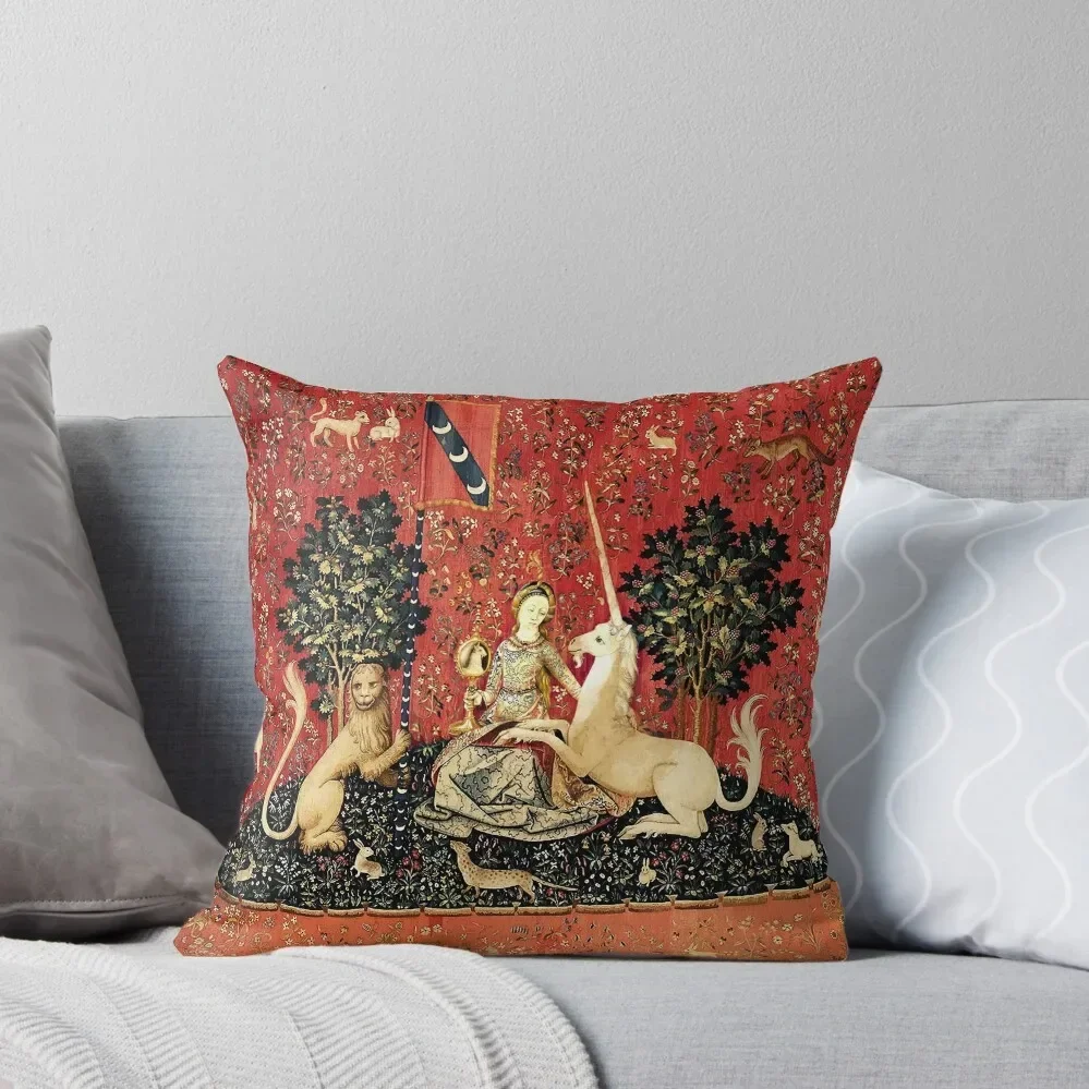 The Lady and the Unicorn: à Mon Seul Désir - Sight Throw Pillow Cushion Cover For Sofa Room decorating items Pillow