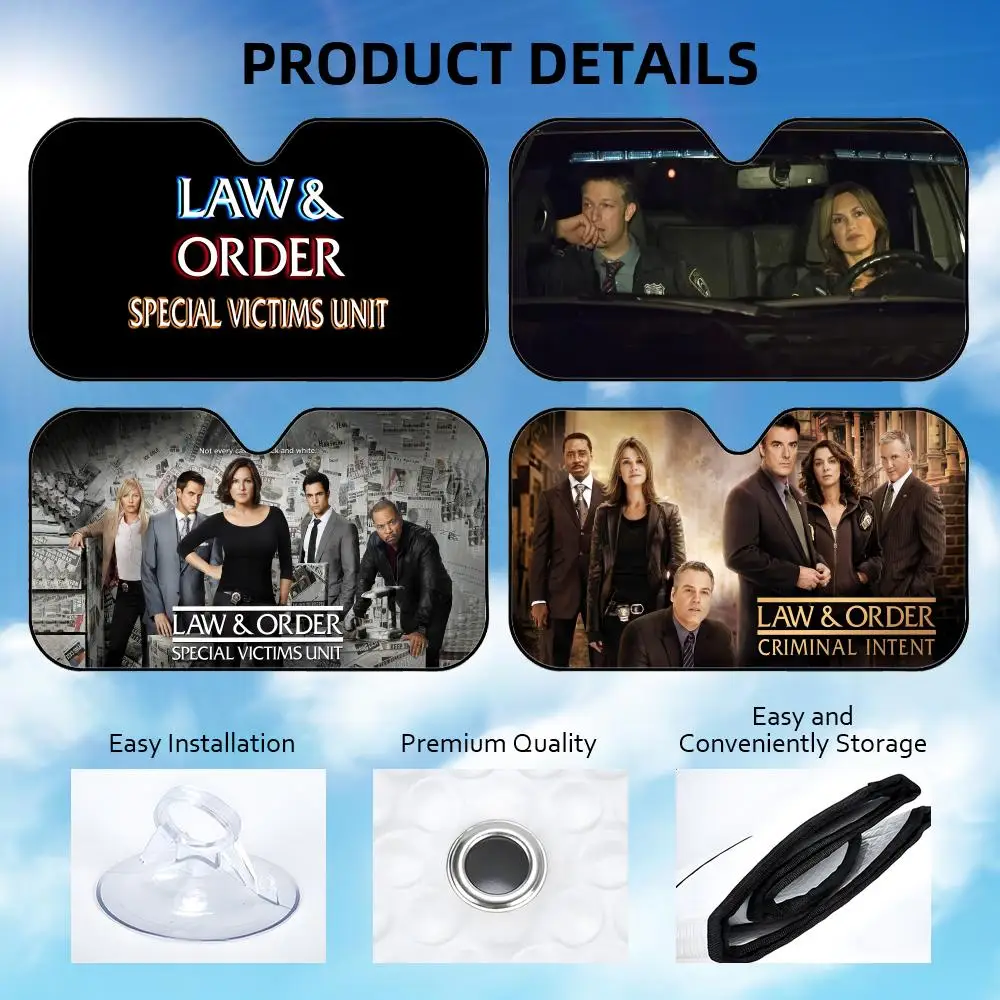 

L-Law And O-Order Sun Visor Reusable Aluminum Foil Car Windshield Sun Visor UV Protector Heat Insulation Cover Shade