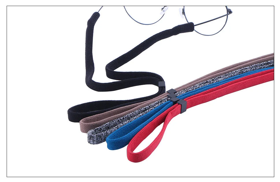 2 Stück Sportbrillen Sonnenbrillen Brillen Brillen Sport Kordelkette Schnurhalter Schwarz Braun Rot Blau – Detail 9