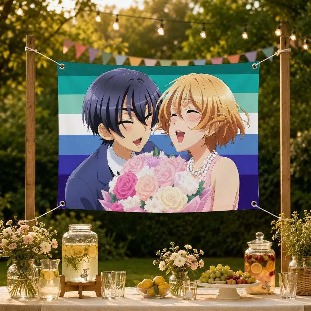 Anime Japanese Manga L-Love Stage!! Flags Decorative Flag Banner for Garden Yard Lawn Outdoor Home Party Wall Decor