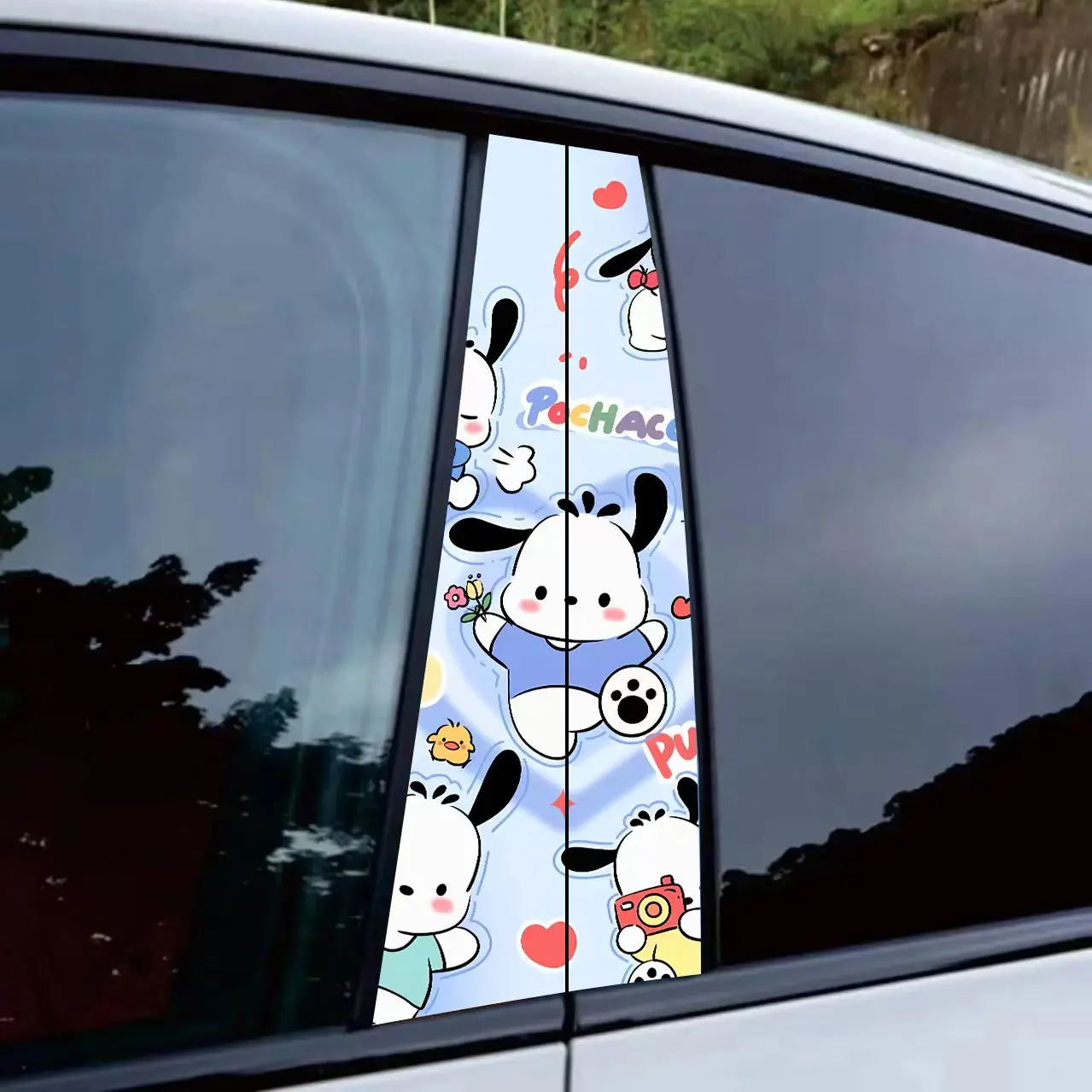 Personalized and creative coloring of stickers on the center pillars of all models of cars