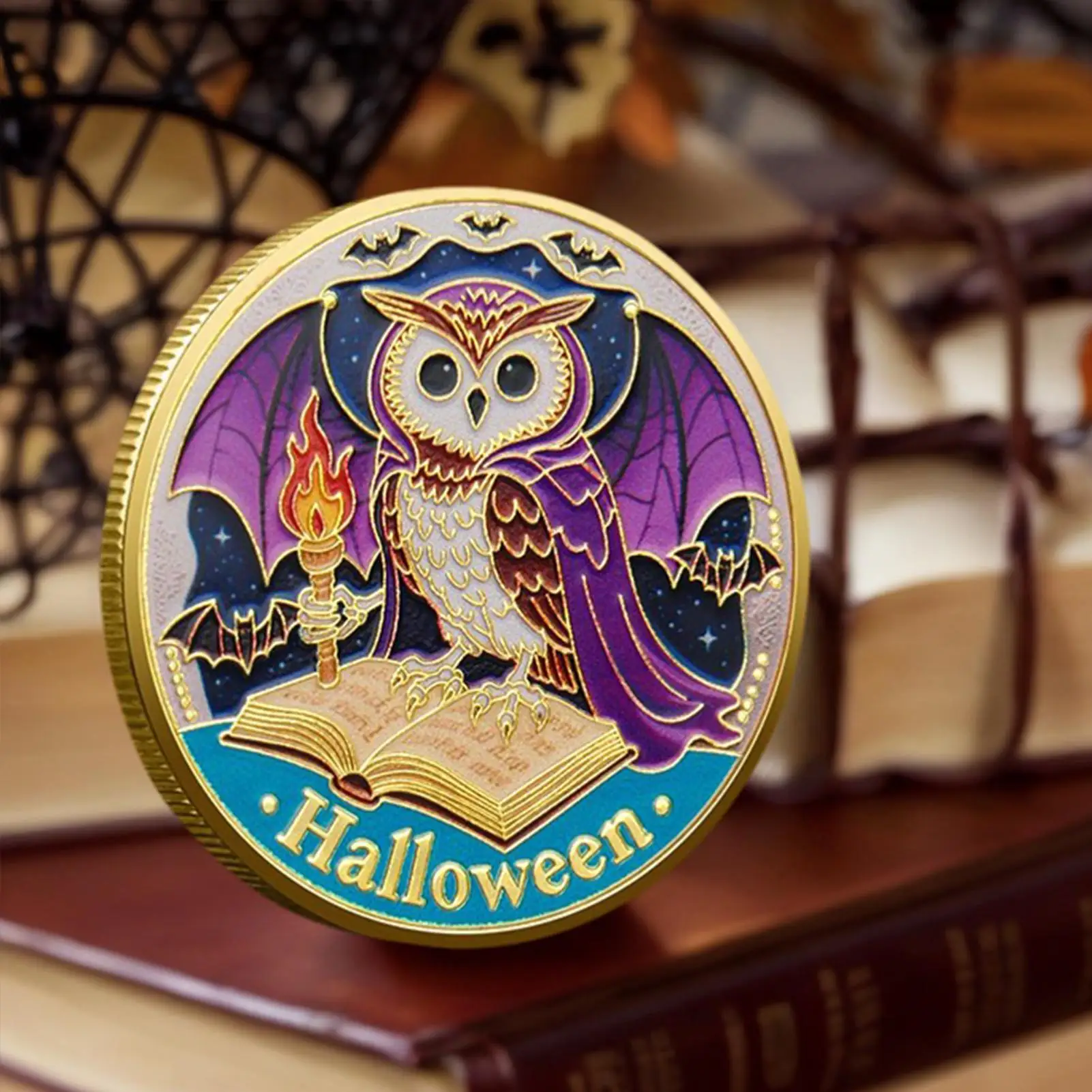 Halloween Commemorative Coin Pirate Ship Metal Halloween Coin Keepsake Art Display For Men Enthusiasts Collectors Study Rooms