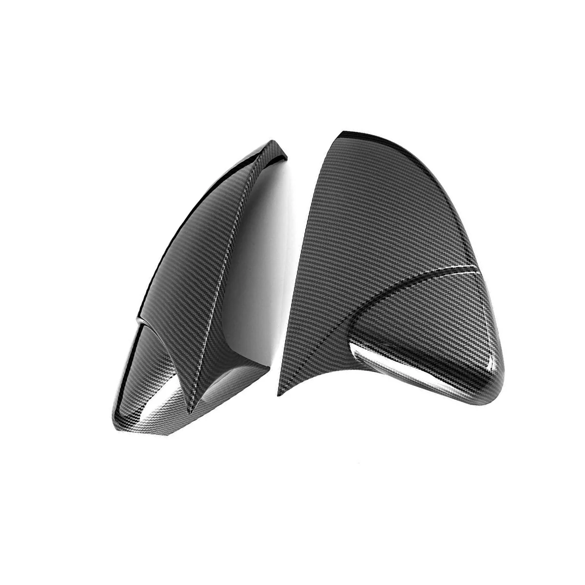 For Volkswagen Golf MK7 MK7.5 GTI GTD R Rear View Mirror Cover Bullhorn Conversion Universal Carbon Grain