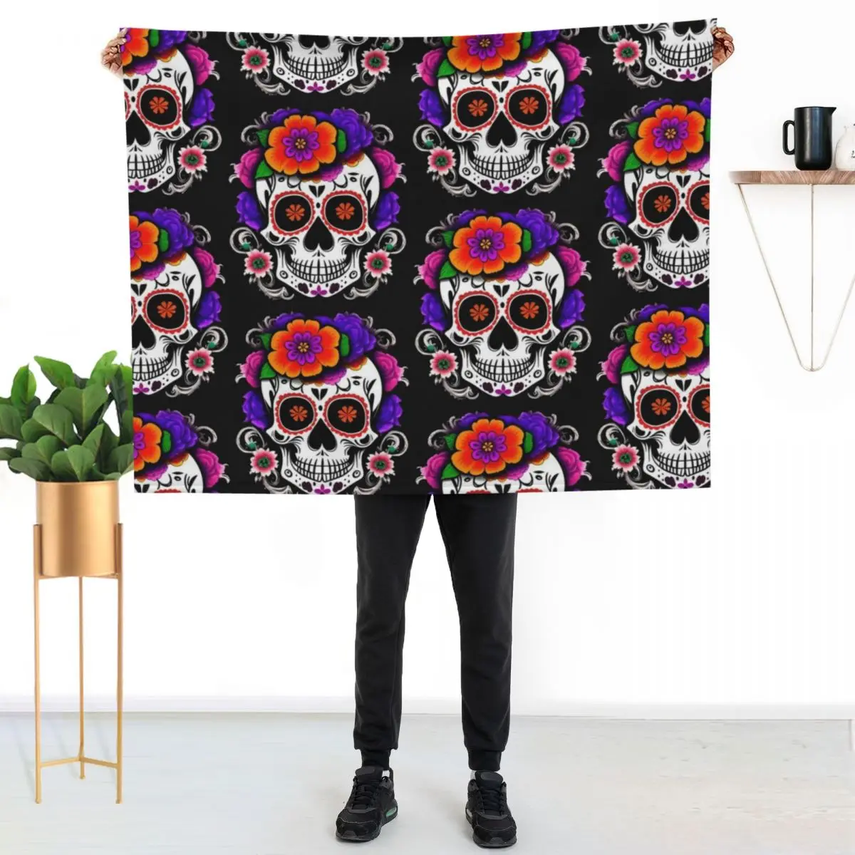 Día de los Muertos Throw Blanket Sleeping Bag Winter beds bed plaid warm winter christmas gifts Large Blankets