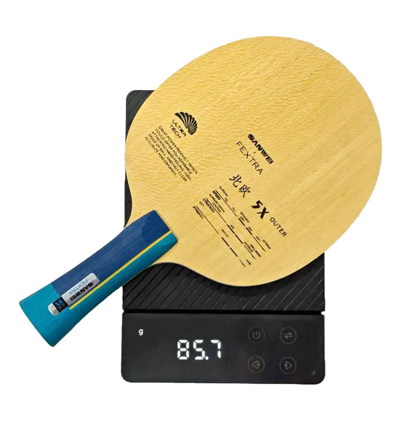 Original SANWEI FEXTRA 5X Table Tennis Blade Inner Outer Basalt Fiber Ping Pong Paddle Professional 7-Ply Table Tennis Racket