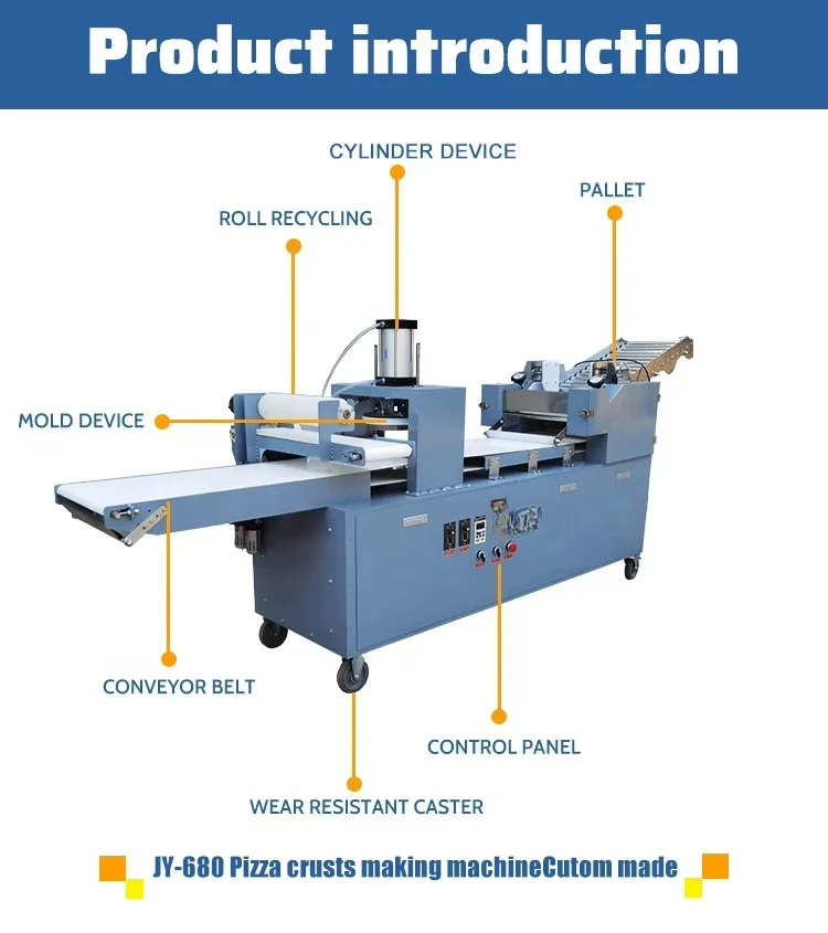 완전 자동 다기능 피자 베이스 피자 도우 시트 프레서 제조기 가격