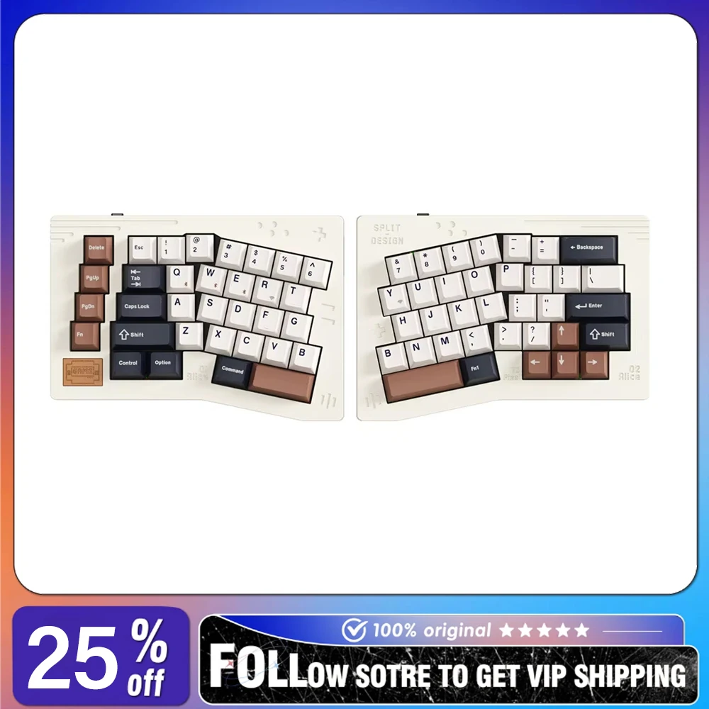 Ultra Slim Z11Ultra Tri-Mode 2.4G Wired Bluetooth Dual 8K Split Mechanical Keyboard Aluminum Alloy Hot Swappable Low Latency