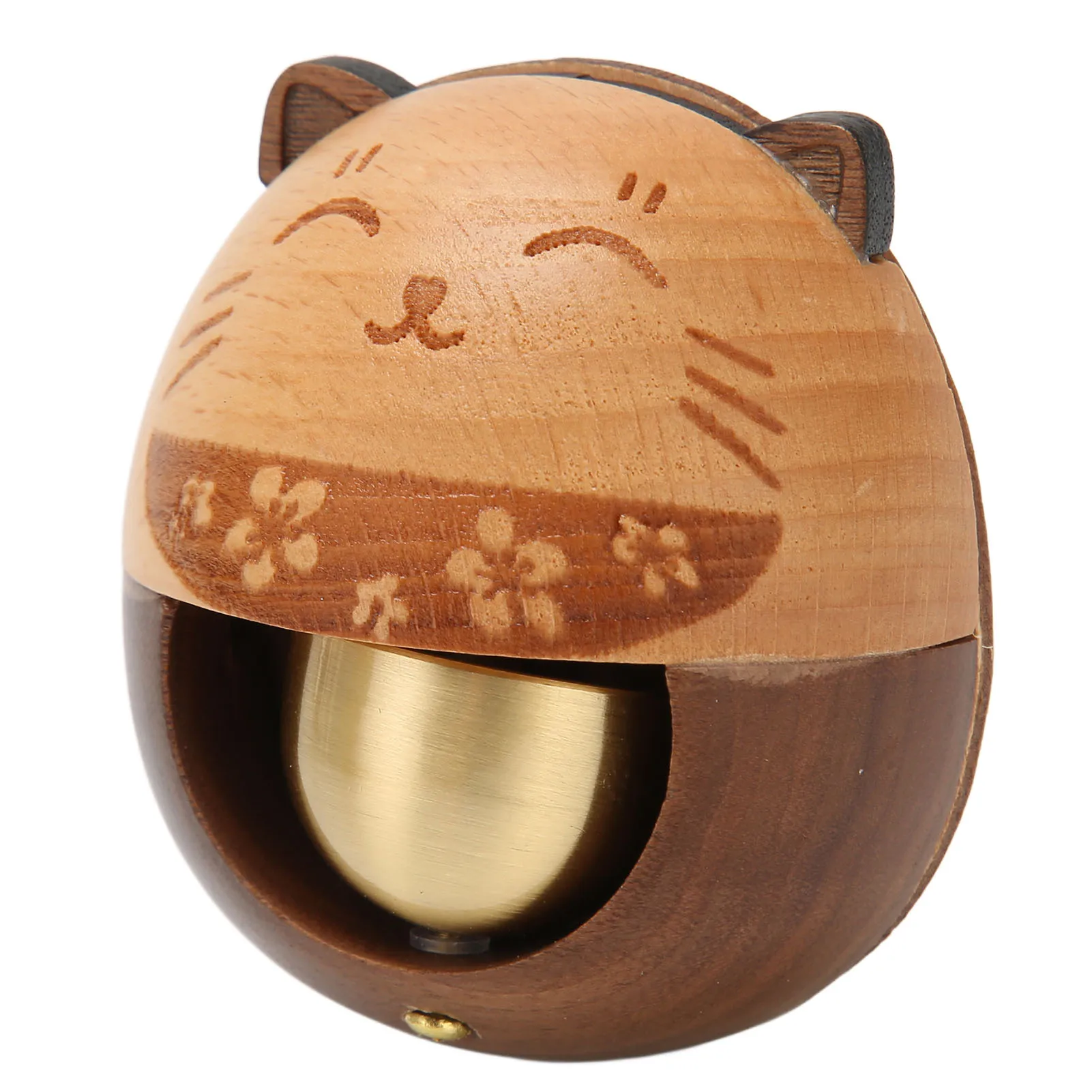 Campana de Viento con Gato de la Suerte, Campana Japonesa de Cobre para Puerta, Campana de Entrada, Campana de Viento para Puerta con Gato de la Suerte
