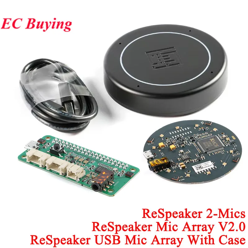 Seeed ReSpeaker USB Mic Array V2.0 2-Mics Far-field Microphone Array Intelligent Speech Recognition Development Board Acoustics