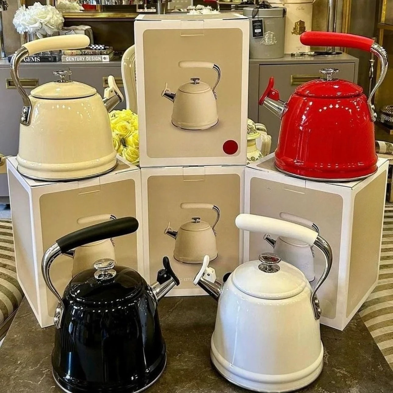 Retro Electric Kettle Stainless Steel Kettle Thermal Insulation 6 Retro Electric Kettle Stainless Steel Kettle Thermal Insulation