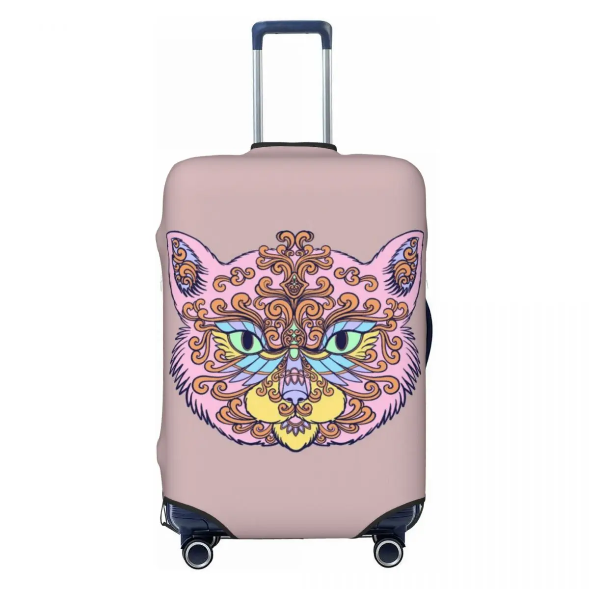 Lion Doodle Suitcase Cover Animals Mandala Art Flight Travel Useful Luggage Supplies Protection