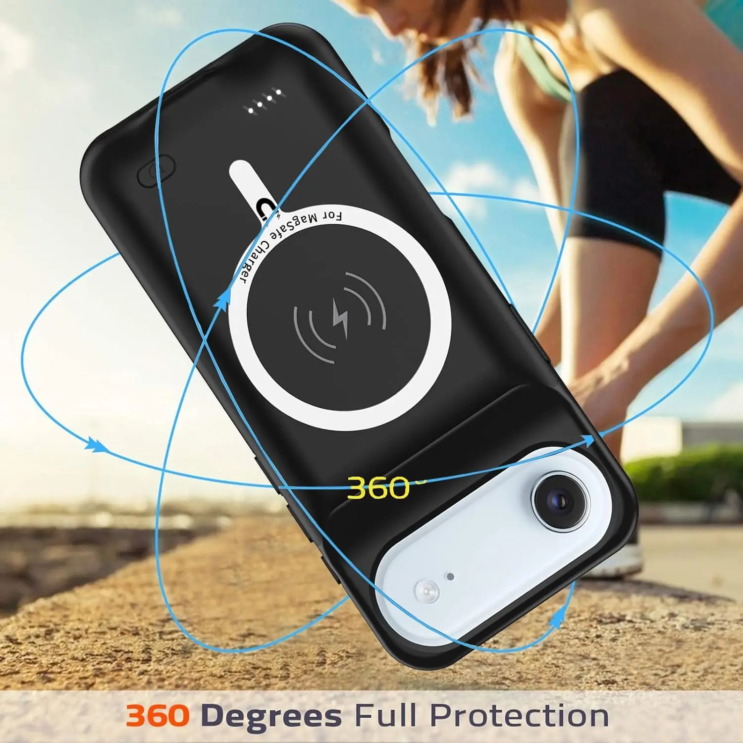 10000mah Soft Silicone Wireless Battery Charger Case for IPhone 17 Air 12 Pro Max 13 14 15 16 Plus 11 XR X XS PowerBank Wireless