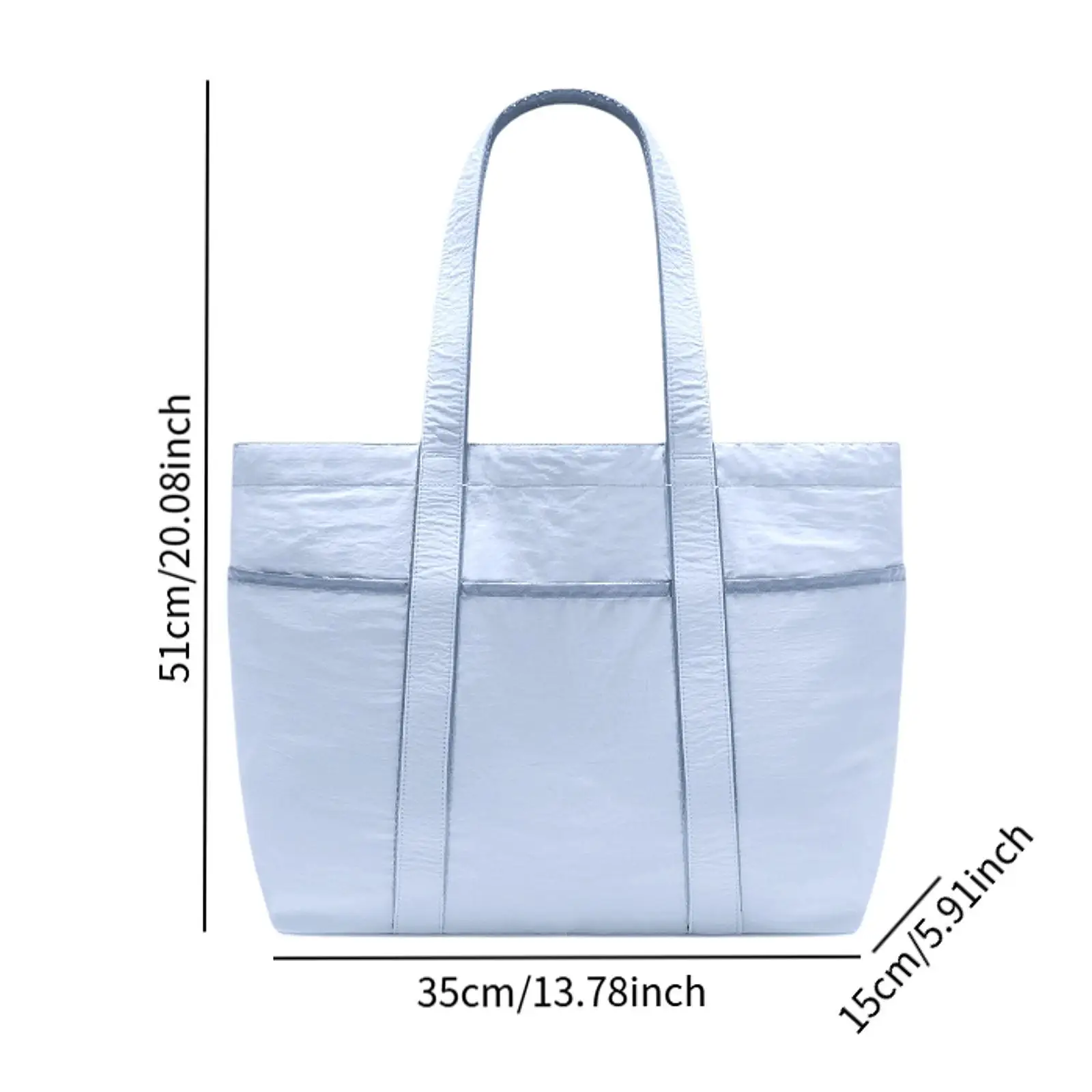 20 L Capacity Yoga Tote Bag Water Resistant Snap Closure Storage Trendy Women Men for Daily Party Shopping Leisure Activities