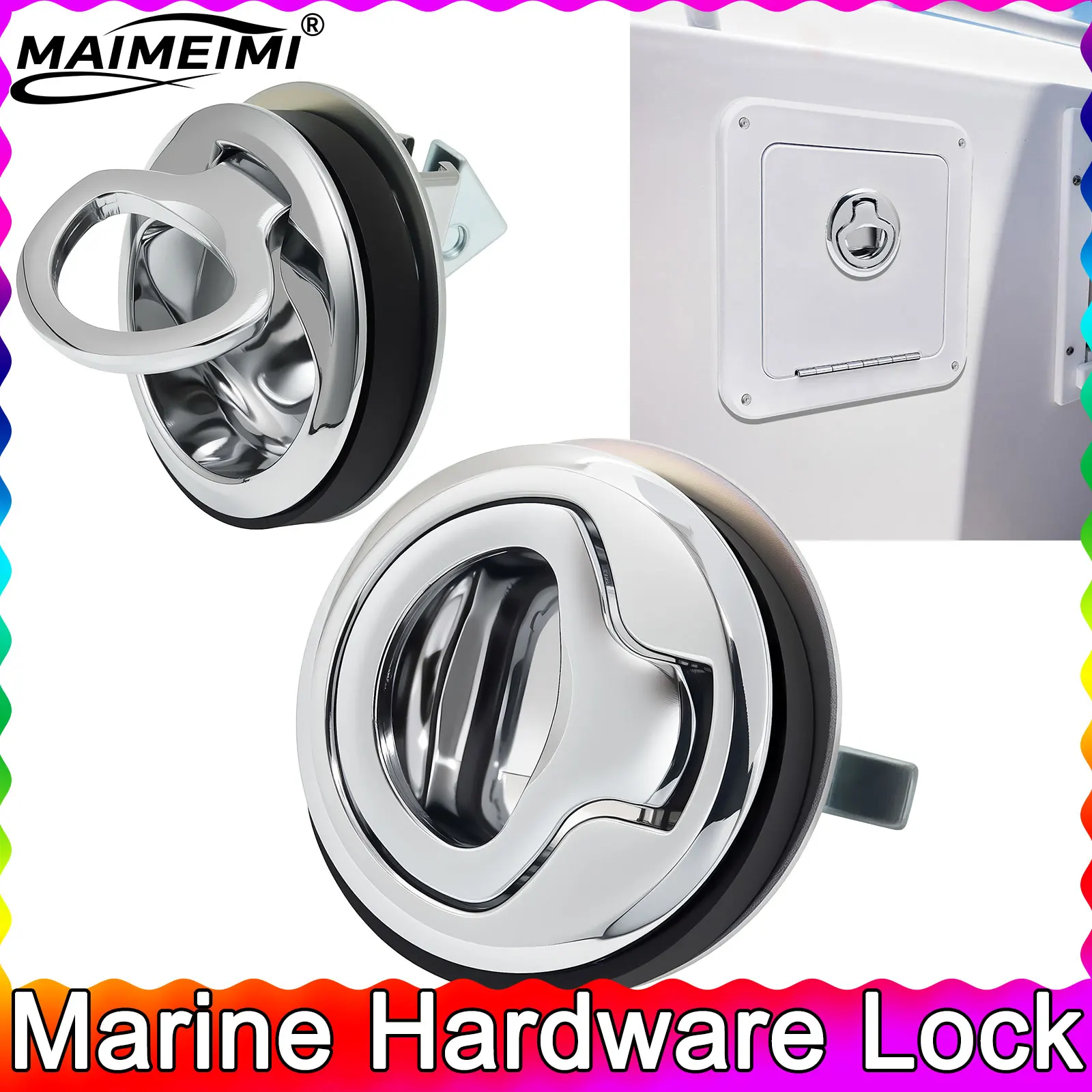 1-20 szt. Zamki do okien pokładowych łodzi, wpuszczane zatrzaski, zamki zatrzaskowe do montażu na pokładzie, zamki do okien pokładowych RV, jachtów i łodzi.