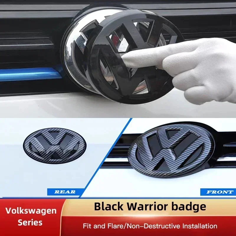 Car Logo Front Grille Rear Trunk Decoration Sticker Accessories For Volkswagen GTI Golf 6 7 8 Polo VW CC Passat Tiguan T-ROC