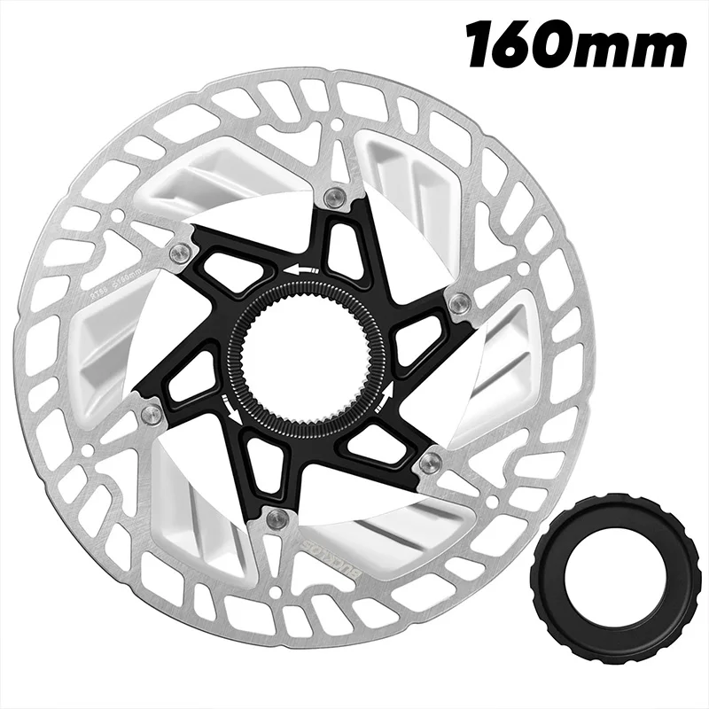

Bicycle Centerlock Brake Disc 160mm Aluminum Heat Dissipation Design Bike Disc Brake Rotor For Mountain Bike Road Cycling Parts