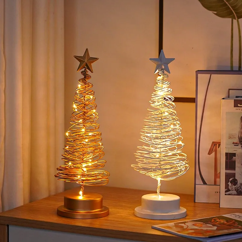 Christmas Decoration Gold Silver Pendulum Lamp Crystal Diamond Christmas Tree Lamp
