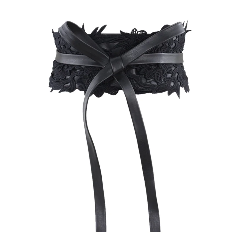 حزام خصر عريض من الدانتيل للنساء، فستان أنيق برباط علوي، حزام خصر أنيق، إكسسوارات الحفلات والولائم #6