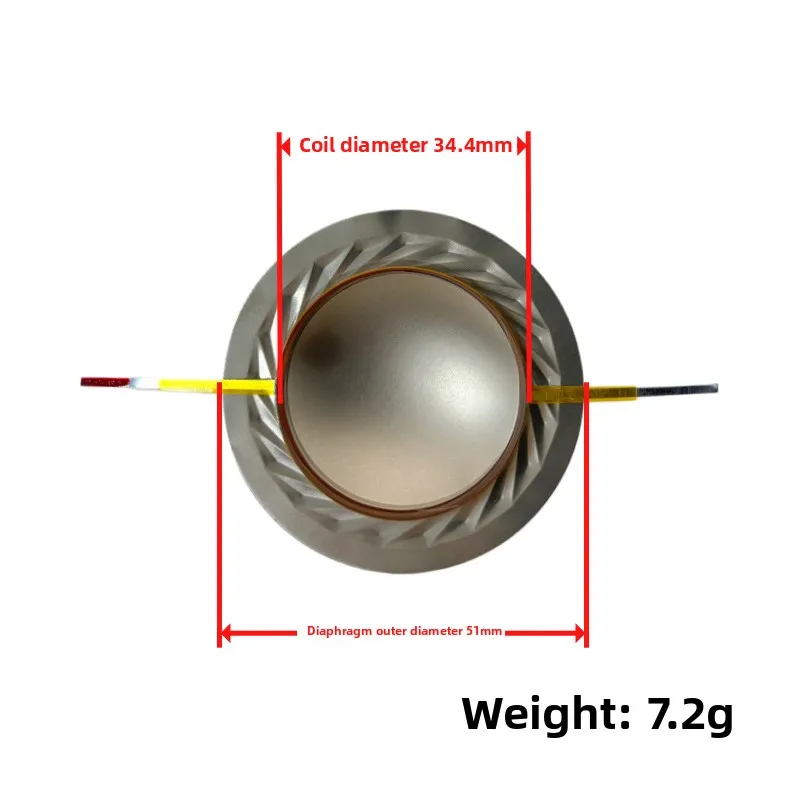 VYOPBC High Pitch Titanium Diafragma Tweeter 34.4 38.5 44.4 51.2 72.2 74.5mm Luidsprekeronderdelen 10 STUKS/SET