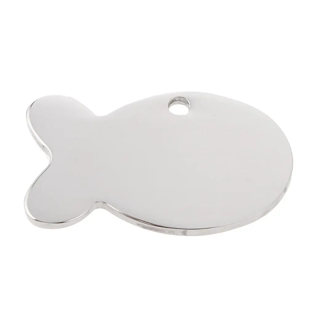 Silver Stainless Steel Dog Tags DIY Engraving Necklace Pendants Tags