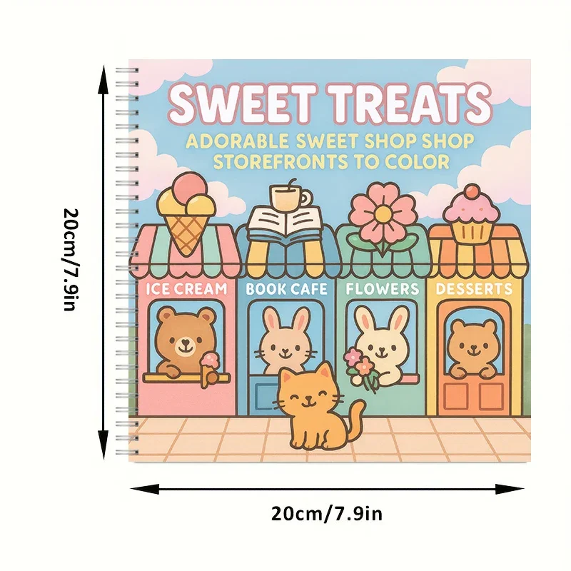 Sweet Treats Bold-easy Patterns Coloring Book for Adults Cute Drawing Book Perfect Gift for Birthday Back to School Art Supplies