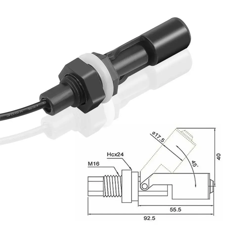 1Pcs Reliable Performance Water Level Switch Stable High Sensitivity Float Switch Plastic Liquid Level Sensor