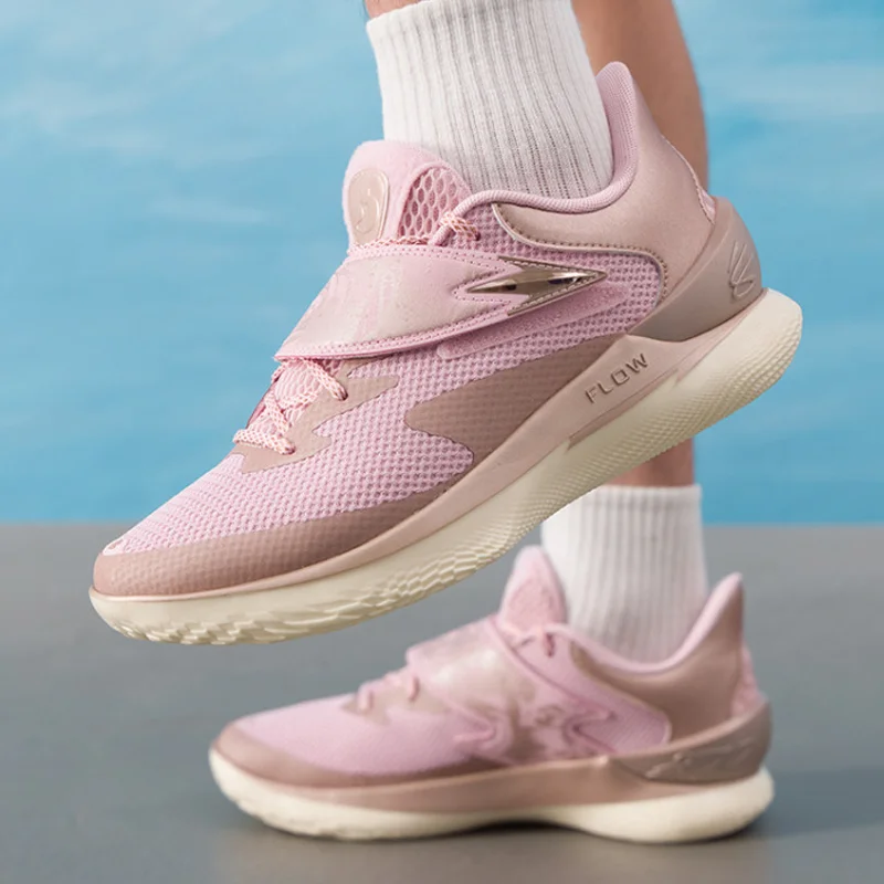 Under Armour 6001922-647 Men Signature Basketball Sneakers Rose Pink TPE Compression Insole Hook And Loop Strap Comfort Sport