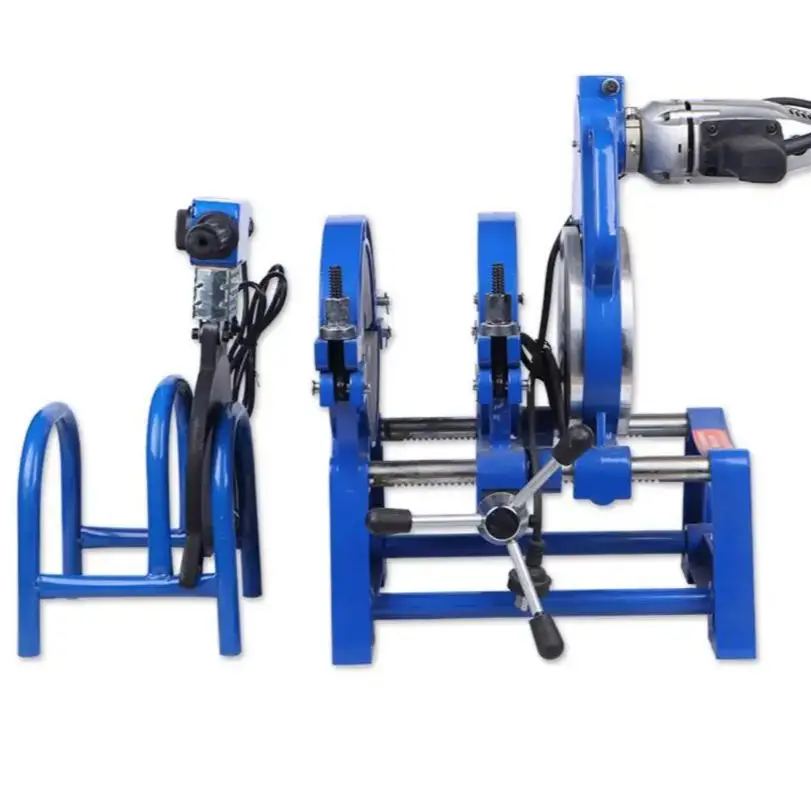 PE63-160/200 Butt Welding Machine 2 Rings Hand Push Fusion Welder Pipe Hot Melt Machine Precision PE Butt Fusion Welder