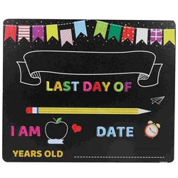 Double-sided School Board First Day of Preschool Sign Children Chalk Erasable Chalkboard Multi-function Props