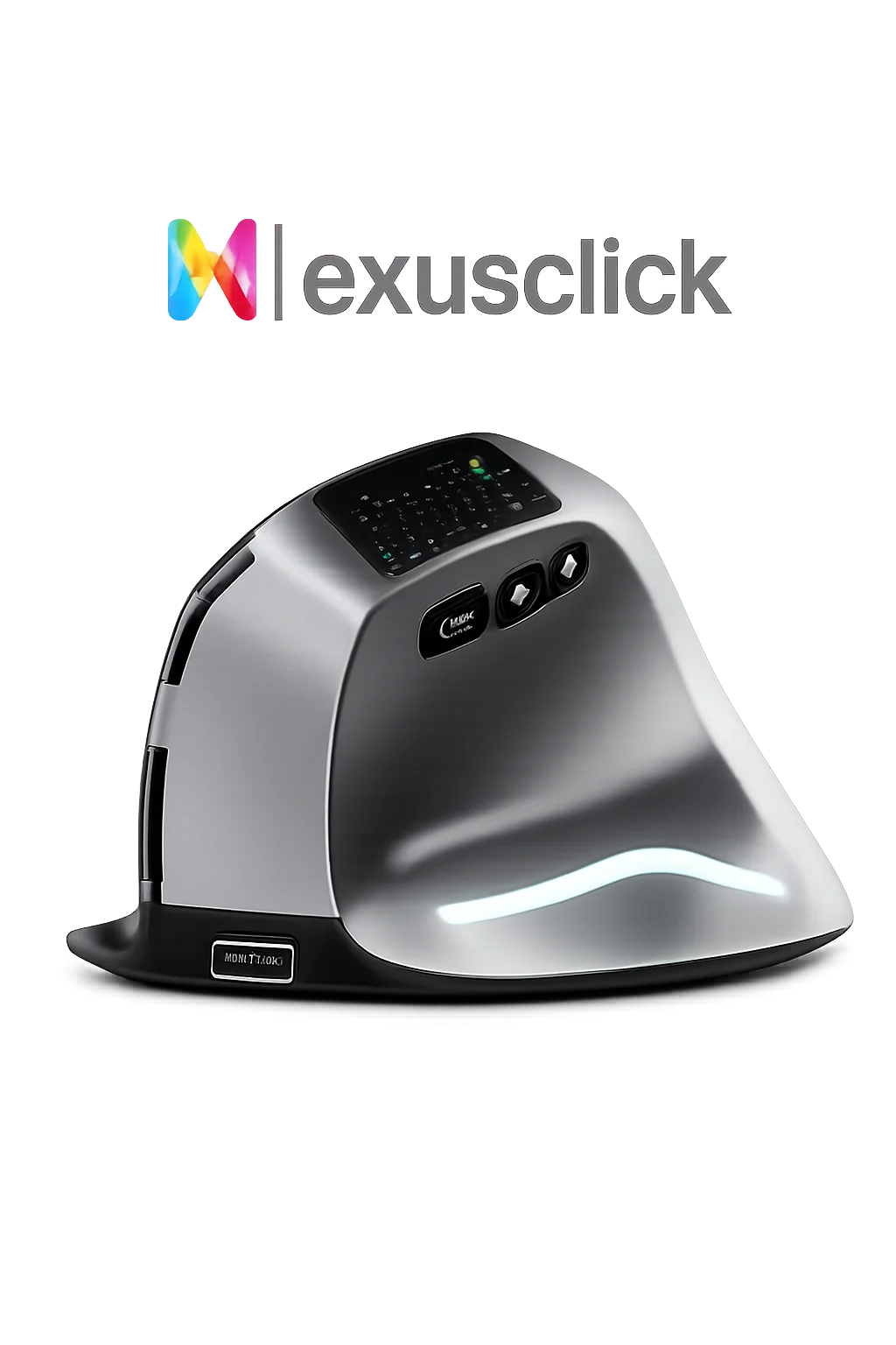8-Buttons Ergonomic Design Silent Wireless Vertical Mouse With OLED Display,Dual-Mode Bluetooth&2.4G 3200DPI Rechargeable Mouse