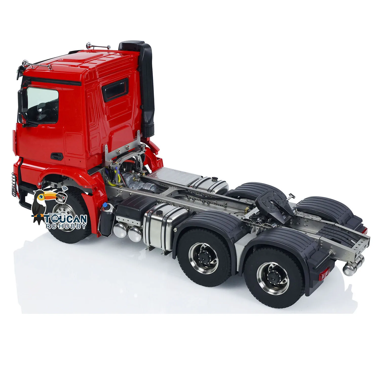 Speelgoed 1/14 6x6 RTR RC Tractor Truck Metalen Chassis Elektrische Auto TOUCAN DIY Schilderen Model 3-speed Versnellingsbak Radio Control Voertuig