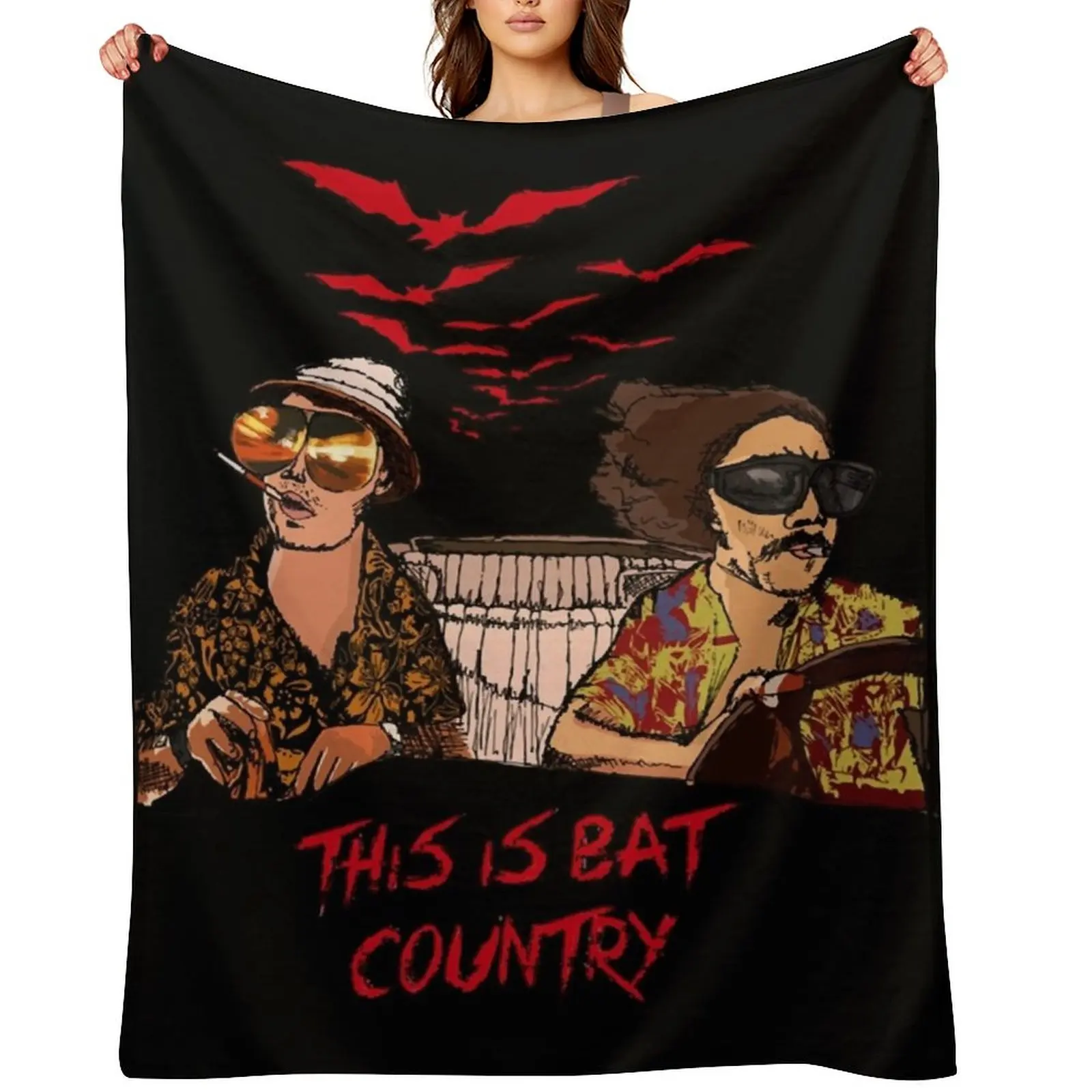 Gift For Men Bat Country Las Vegas Throw Blanket Luxury Throw Decorative Sofa Sofa Throw Furry Blankets