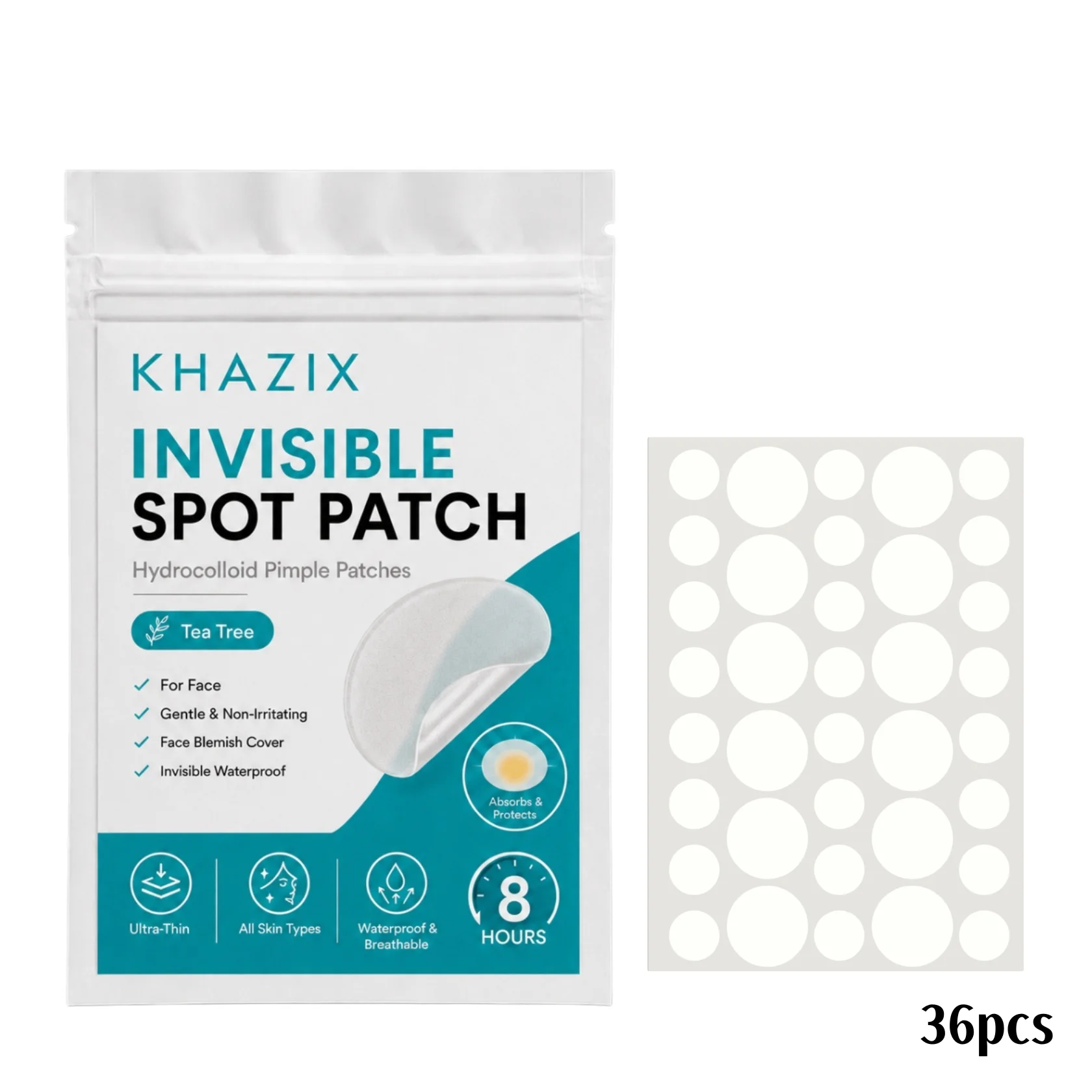 Clear Pimple36pcs Patches for Face, Round Invisible Acne Spot Covers for Blemishes and Pimple Marks, Unisex