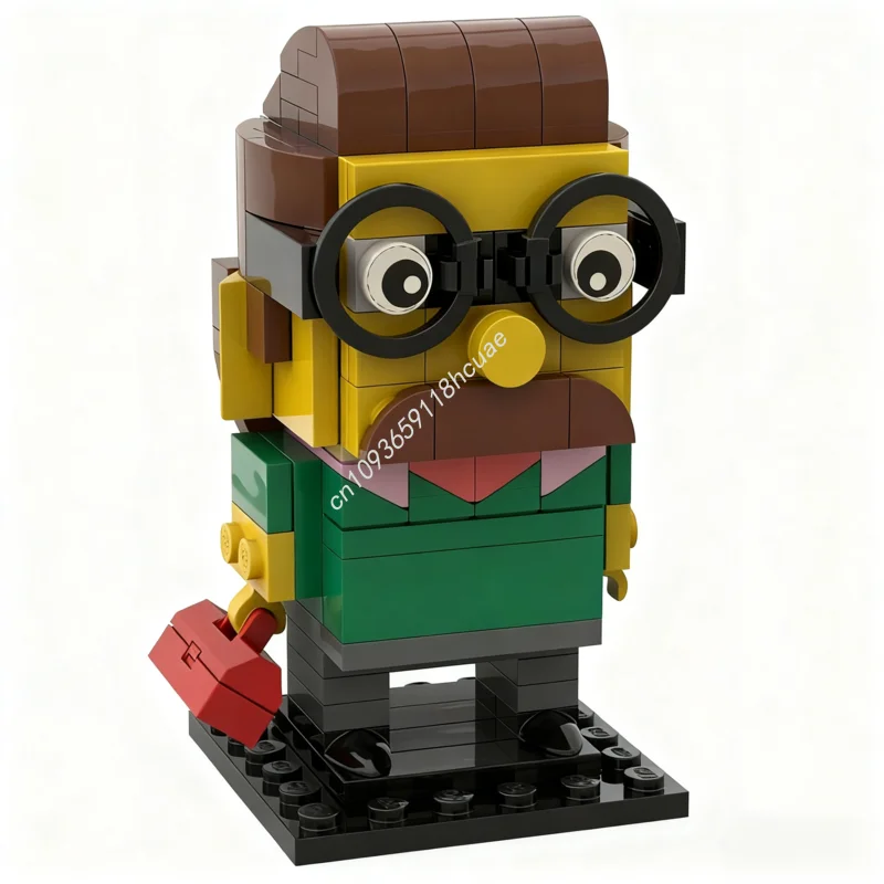 

133pcs MOC Ned Flanders Satirical Animated Sitcom Brickheadz Model Building blocks Assemble Toys Brick creative Christmas gifts