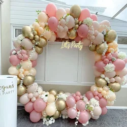Kit de arco de guirnalda de globos de oro rosa tierno, decoración para fiesta de cumpleaños y boda, decoración para fiesta de bienvenida de bebé, suministros de boda