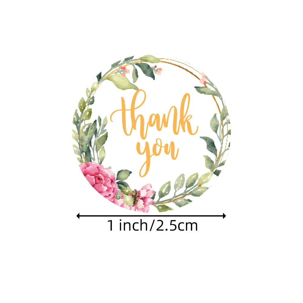 50-500pcs Thank You Stickers For Seal Labels 25mm Gift Packaging Stickers Birthday Party Offer Stationery Sticker